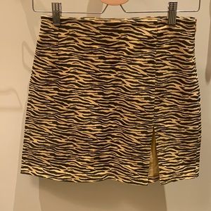 Animal print mini skirt
